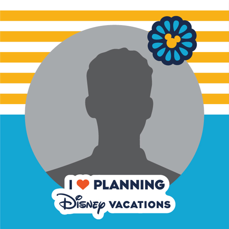 Yellow striped and blue background social media profile frame preview